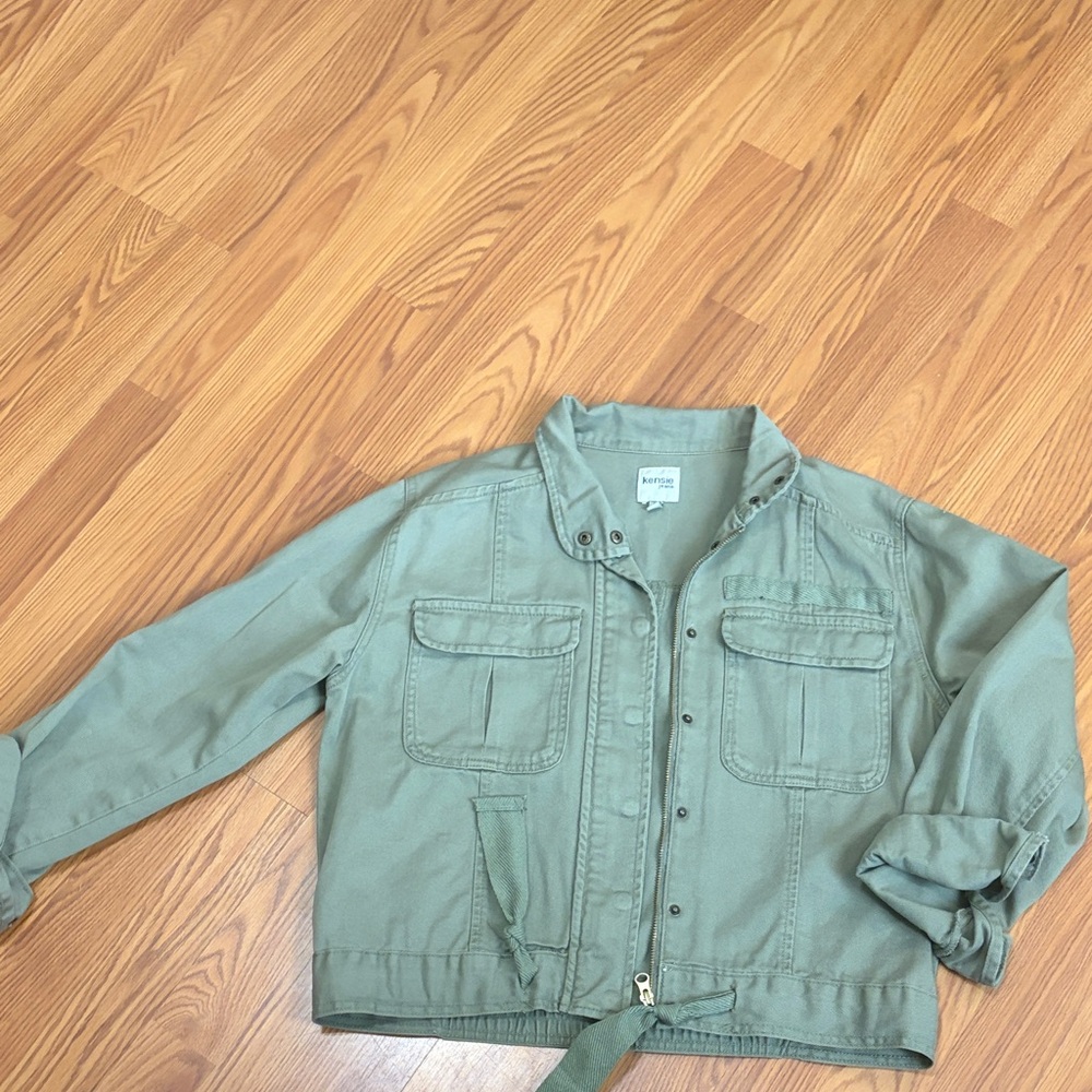Kensie Jeans Green Utility Jacket